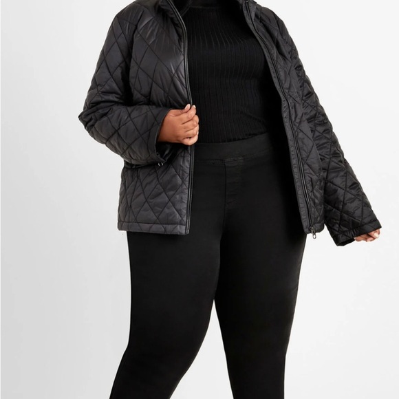 ❤️”Sale”NWT Awesome Black Quilted Jacket size 30/32 - Picture 3 of 7